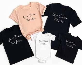 Personalized Text Shirt: Custom Unisex Cotton-Blend Tee