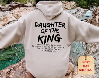 Daughter Of The King Hoodie & Sweatshirt, Aesthetic Christian Sweater, Women's Religious Sweater, Bible Verse Sweater, Christian Gifts