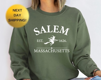 Salem 1626 Halloween Sweatshirt: Massachusetts Witches Apparel