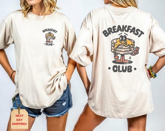 Comfort Colors Breakfast Club T-Shirt: Funny Retro Pancake Tee