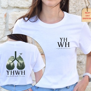 YHWH Lungs Christian Shirt, Every Breath Speak His Name Shirt,Faith Apparel Tee, YHWH Lungs Tee, Christian Tee, Faith Front and Back Design