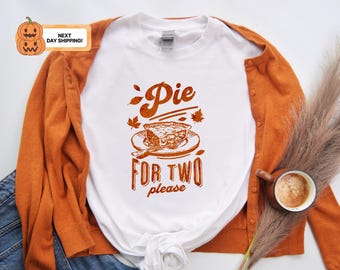 Thanksgiving Pregnancy Announcement Shirt: Pie for Two - Fall Baby Reveal