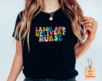 Camisa de enfermera de parto y alumbramiento: mezcla de algodón y poliéster, corte unisex