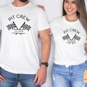 Pit Crew Shirt, Matching Family Shirt, Custom Racing Shirt, Race Car Shirt, Checkered Flag Shirt, Racing Gift,Race Lover Tee, Racing Flag