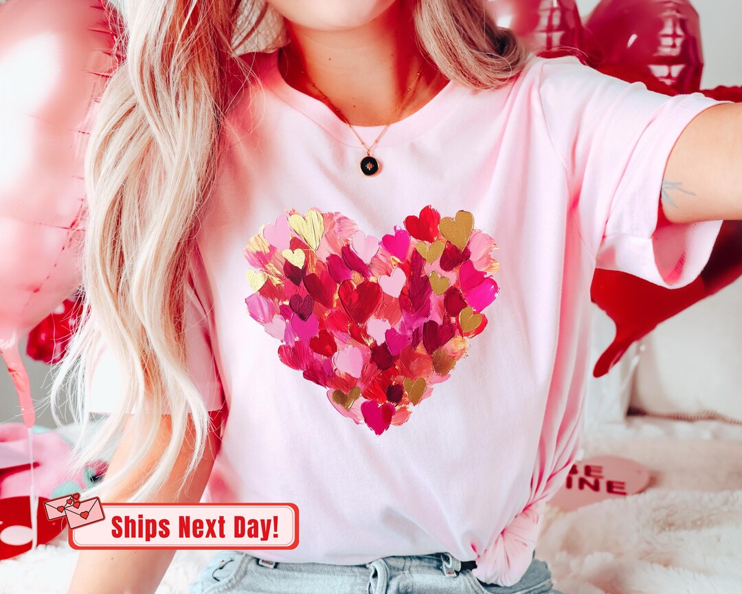 Brushstroke Heart Valentine's Day Shirt: Unisex Fit