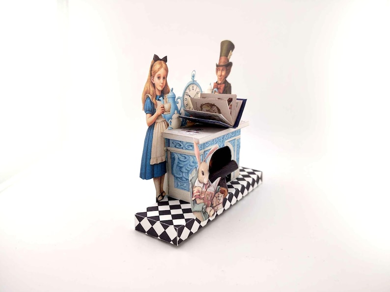 Pickscene Alice in Wonderland Miniature Paper Stand With Story Book ...
