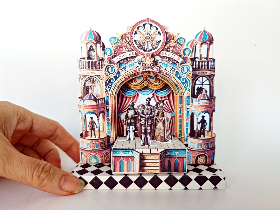 Castle Paper Theater Stand, Miniature Scene Kit (printable) - Etsy