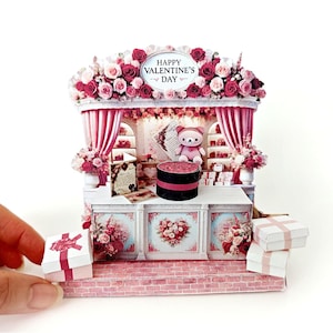 Kit de bricolaje en miniatura para stand de San Valentín, regalos de San Valentín, tarjetas, cajas, oso, regalo de bricolaje para enamorar, tarjeta navideña, idea de regalo, caja