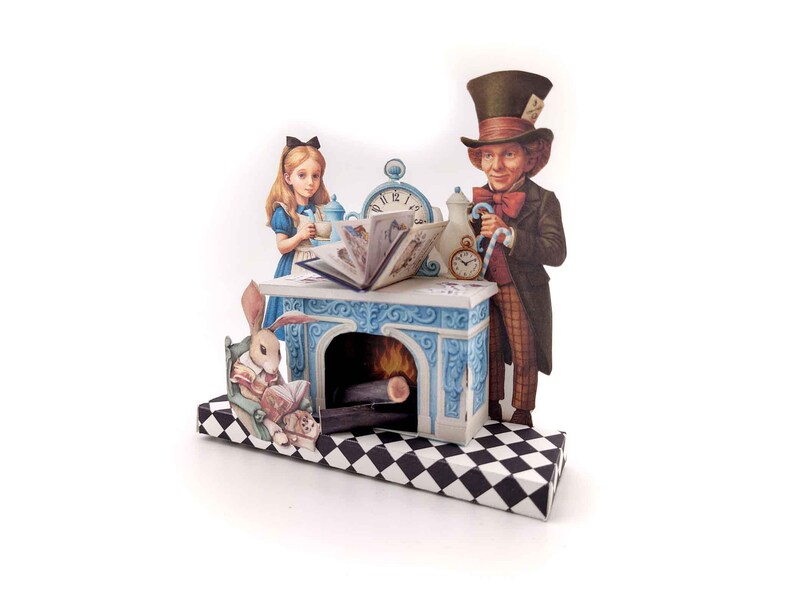 Pickscene Alice in Wonderland Miniature Paper Stand With Story Book ...