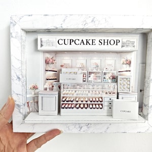 Cupcake Shop Miniature Pop-Up Frame Template (Digital Download)
