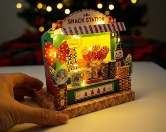 Christmas Snack house Diorama – DIY Paper Craft Kit (Digital Download)