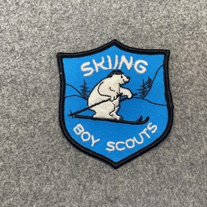 Skiing Boy Scouts Badge Polar Bear