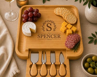 Personalized Charcuterie Cheese Board Engagement Housewarming Gift for Couples Bridal Shower New Home Decor Serving Tray Retirement Realtor