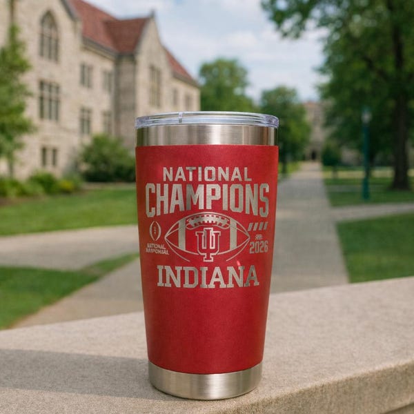 IU Hoosiers 2026 Champion Tumbler – Engraved 20oz Stainless Steel