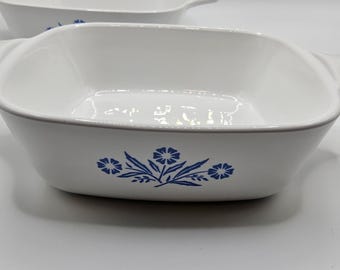 Vintage Corning Ware Petite Pan Casserole Blue Cornflower made in USA p-41 kitchen cookware bakeware