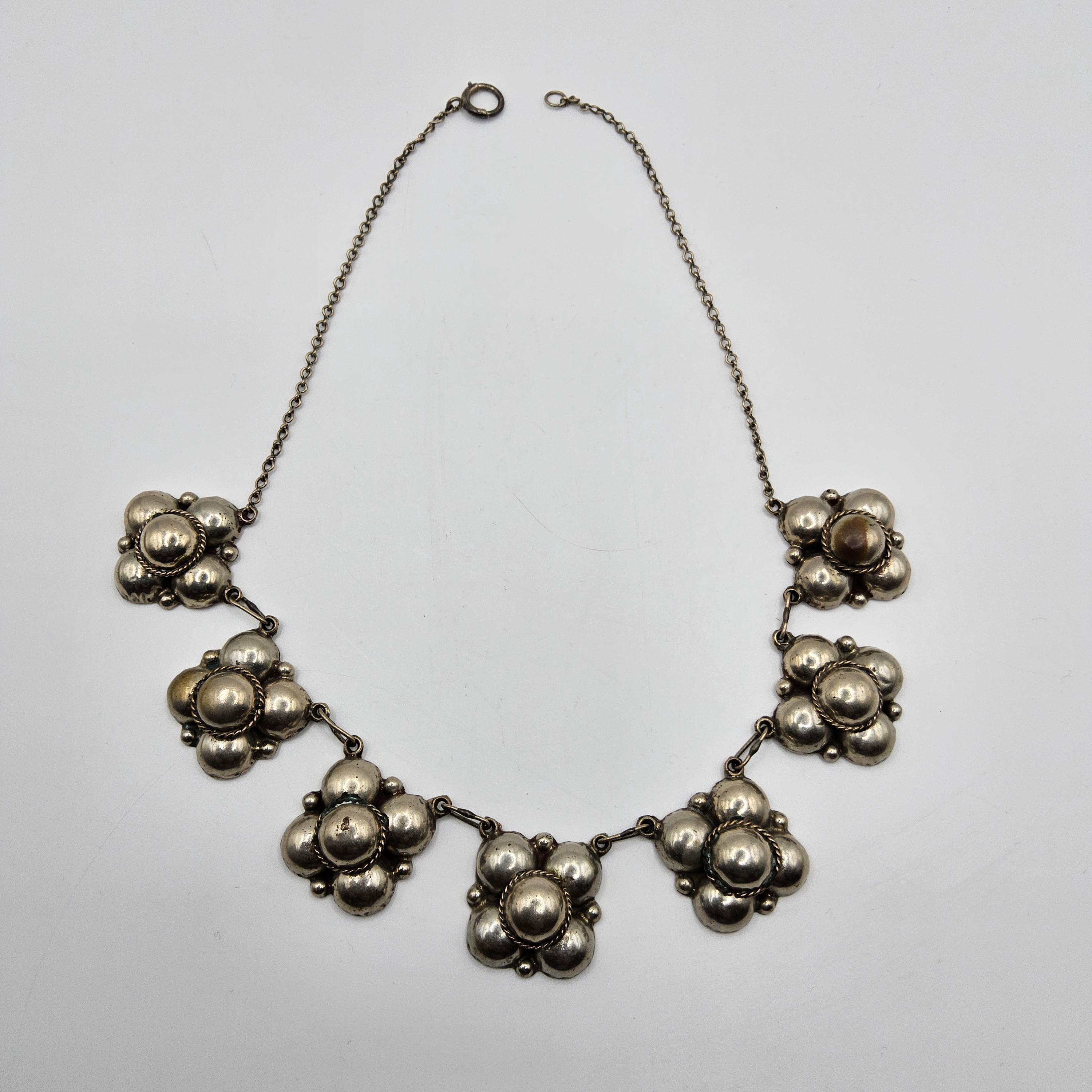 Vintage Sterling Silver Mexico Necklace - Etsy
