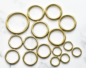 Destash Thick Brass Rings Lot- Craft Supply Bag Making