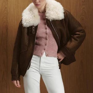 Womens Brown Penny Lane Coat | Afghan Real Sheepskin Leather Coat | Handmade Fur Long 70s Vintage Coat | Boho Hippie Gift for Her