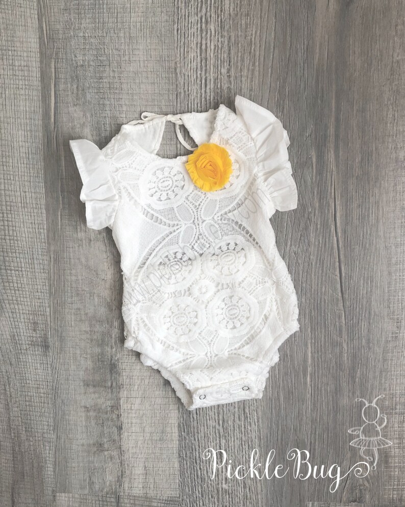 Infant Newborn Baby Girl Boho Romper Bodysuit+Lace Hat Outfits Clothes Sunsuit