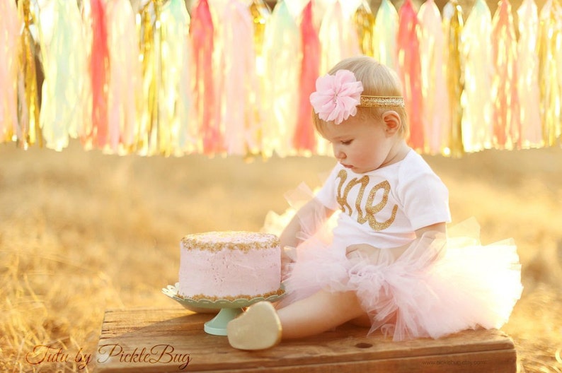 SEWN Tutu Baby Shower Gift 1st Birthday Tutu First Birthday Outfit Girl Cake Smash Outfit Girl Tutu First Birthday Tutu Newborn Tutu