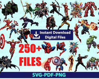 Superheros Sublimation : High-Quality Sublimation Clipart, Avengers & Justice League Digital Download svg files