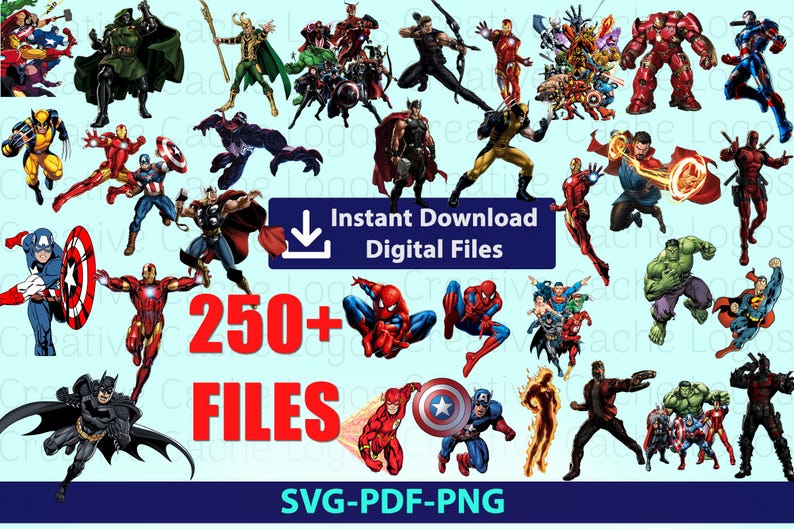 Superheros Sublimation : High-quality Sublimation Clipart, Avengers ...