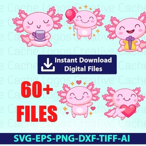 Axolotl Svg, Baby Axolotl Svg, Axolotl Bundle, Axolotl png, Axolotl emoji, Axolotl cricut, Axolotl clipart, Axolotl love