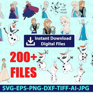 Frozen SVG for Cricut, Elsa and Anna Print, Layered Elsa Clipart, Elsa Sticker, Little Cross Elsa, Elsa and Anna Sublimation