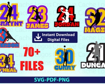 Basketball Player SVG Bundle (PDF, PNG)