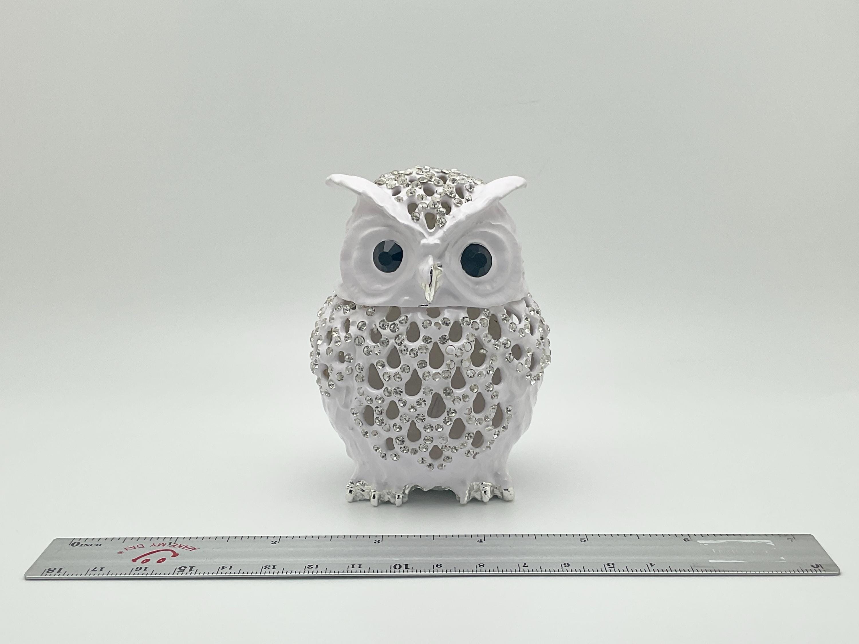 かわいいフクロウのジュエリーボックス - 宝石がちりばめられ