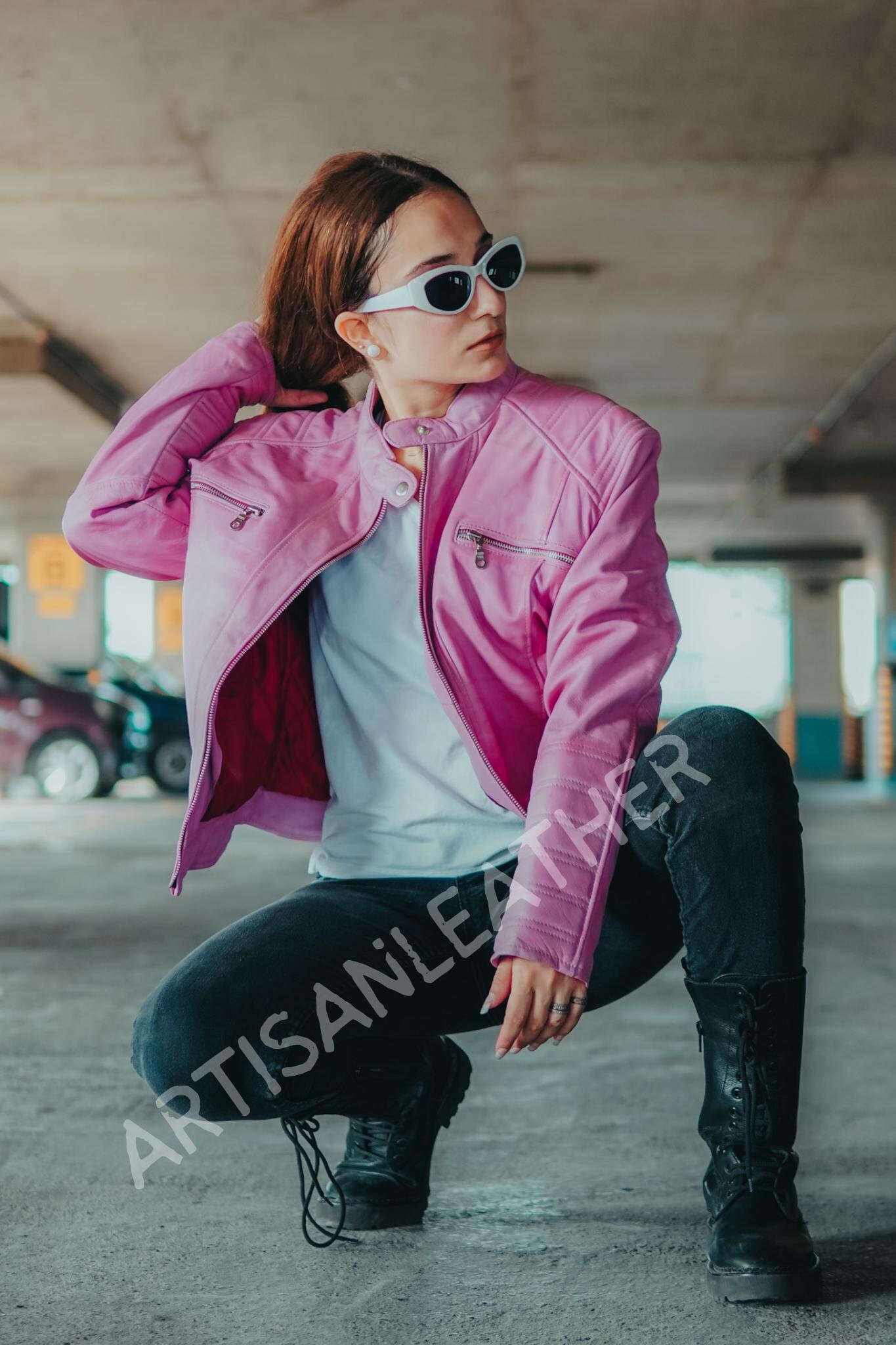 Pink Metallic Leather Jackets - Etsy Pink Metallic Leather Jackets - Etsy
