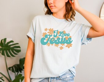 Retro Jesus Graphic Tee - Comfort Colors (Also available in Bella + Canvas on my shop page)