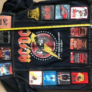Veste Denim Battle Jacket Vintage Rock - Taille M - Avec Patchs - Excellent état Rare