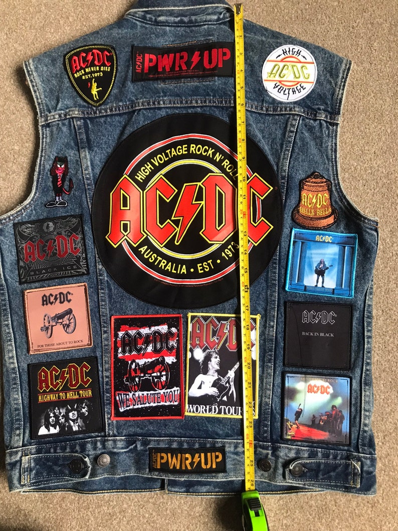 Vintage Denim ACDC Battle Jacket - Etsy