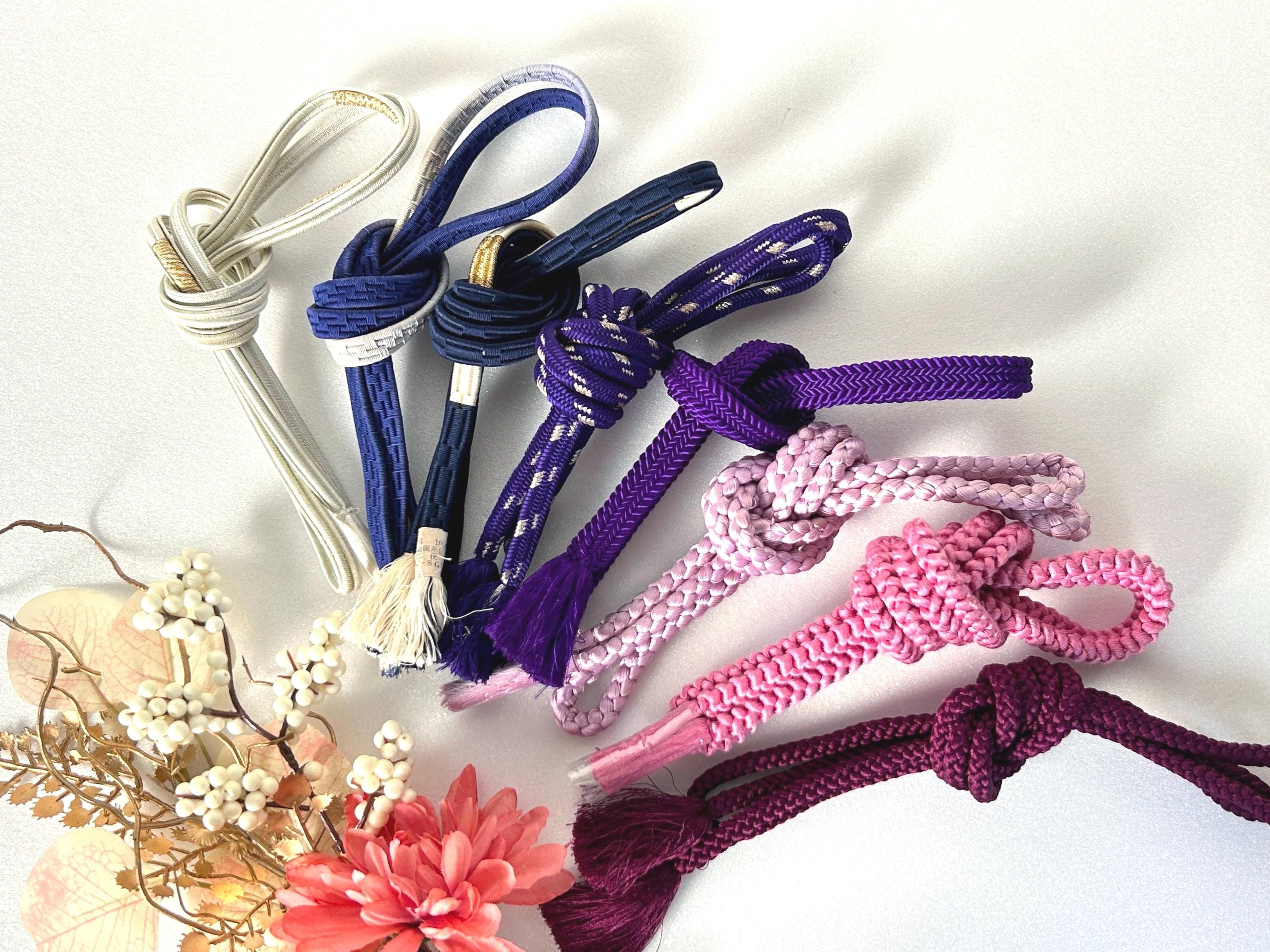 Purple double braided rope silky tassel chord tie belt Women Waist Belt Rope Chinese Style Braided Woven Tassel  main image 2