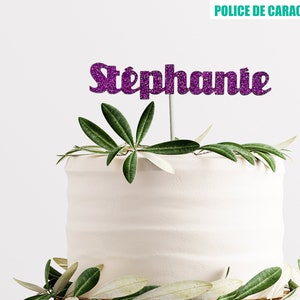 Décoration à gâteau personnalisé, joyeux anniversaire personnalisé, cake topper cartonné, pièce maîtresse, décoration de nom pour fête