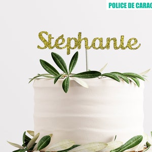 Décoration à gâteau personnalisé, joyeux anniversaire personnalisé, cake topper cartonné, pièce maîtresse, décoration de nom pour fête