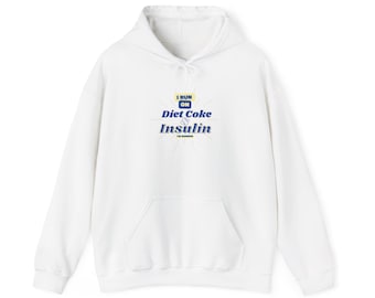 Blauwe cola light en insuline, uniseks Heavy Blend™-sweater met capuchon