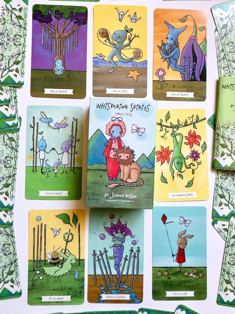 Whispering Spirits Tarot deck - Joanna Nelson Studio - inner child whimsical friendly image 1