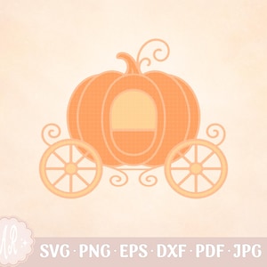 Pumpkin Carriage Clipart, Cinderella Carriage Digital Download, Fairytale Coach Illustration, Royal Pumpkin Carriage, Birthday Party Decor