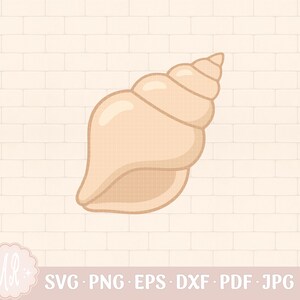 Seashell SVG, Coastal Clipart, Ocean Shell Illustration, Nautical Digital Download, Sea Shell PNG, Beach Theme Art, Marine Life Graphic