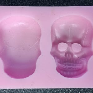 Two piece silicone Skull mold for Resin