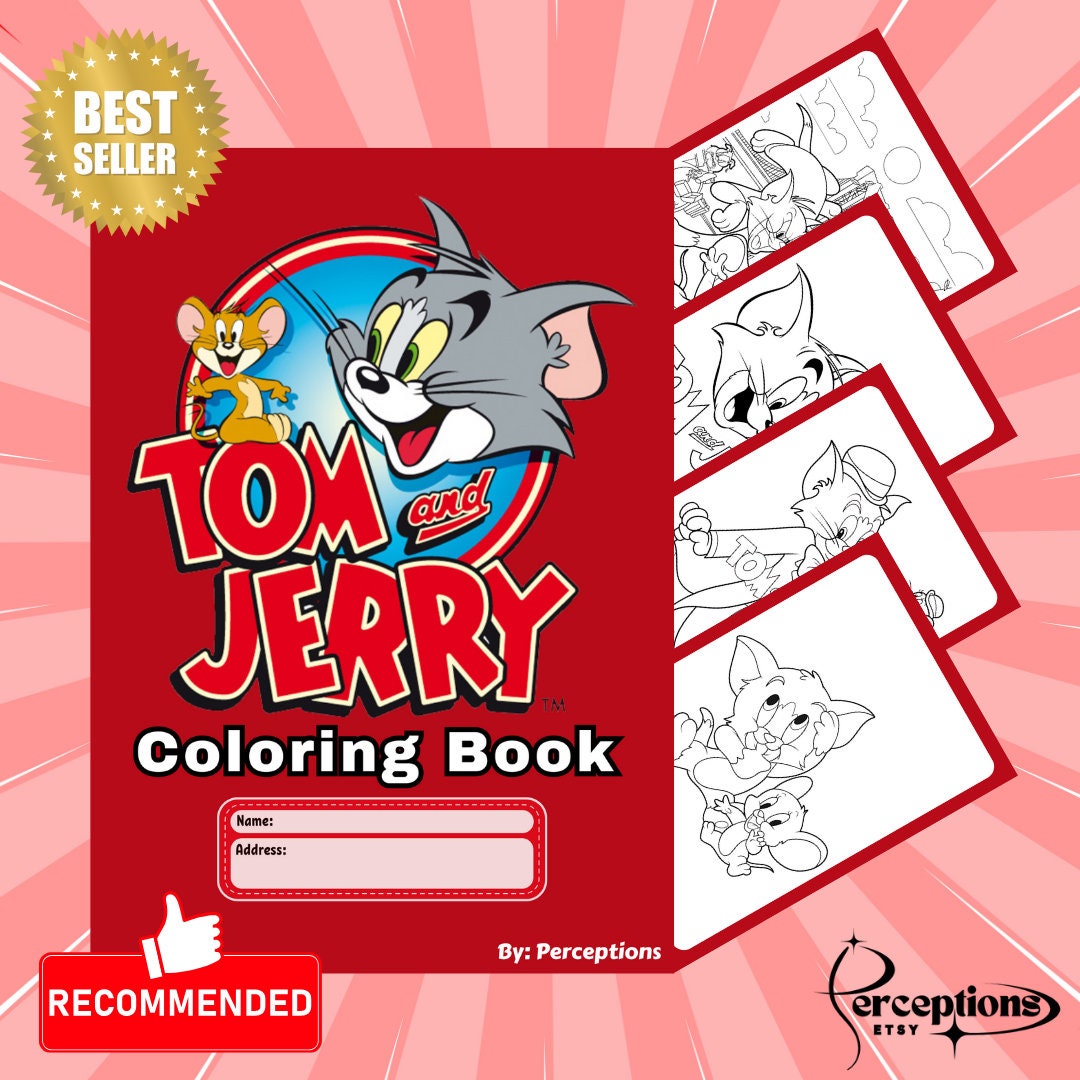 Famous Cat and Mouse Cartoon Coloring Book For Kids 26 Pages PDF