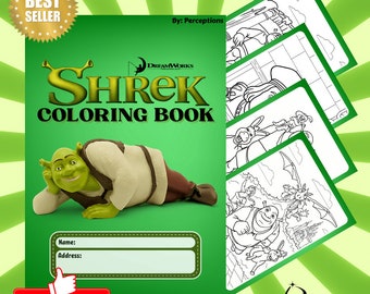 Shrek Coloring Book For Kids And Adults 34 Pages PDF Print
