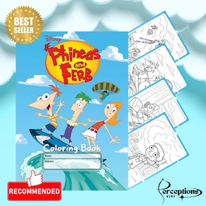 Phineas And Ferb Cartoon Coloring Book For Kids 23 Pages PDF Print