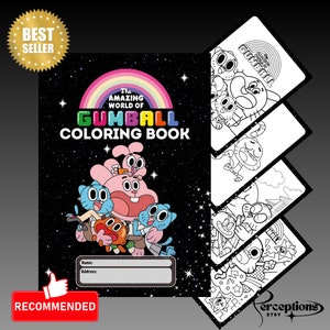 The Amazing World of Gumball Cartoon Kleurboek 25 pagina's pdf-afdrukken