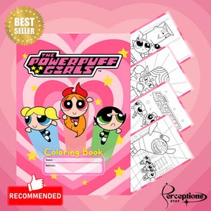 Powerpuffpinglorna målarbok för barn 28 sidor PDF utskrift