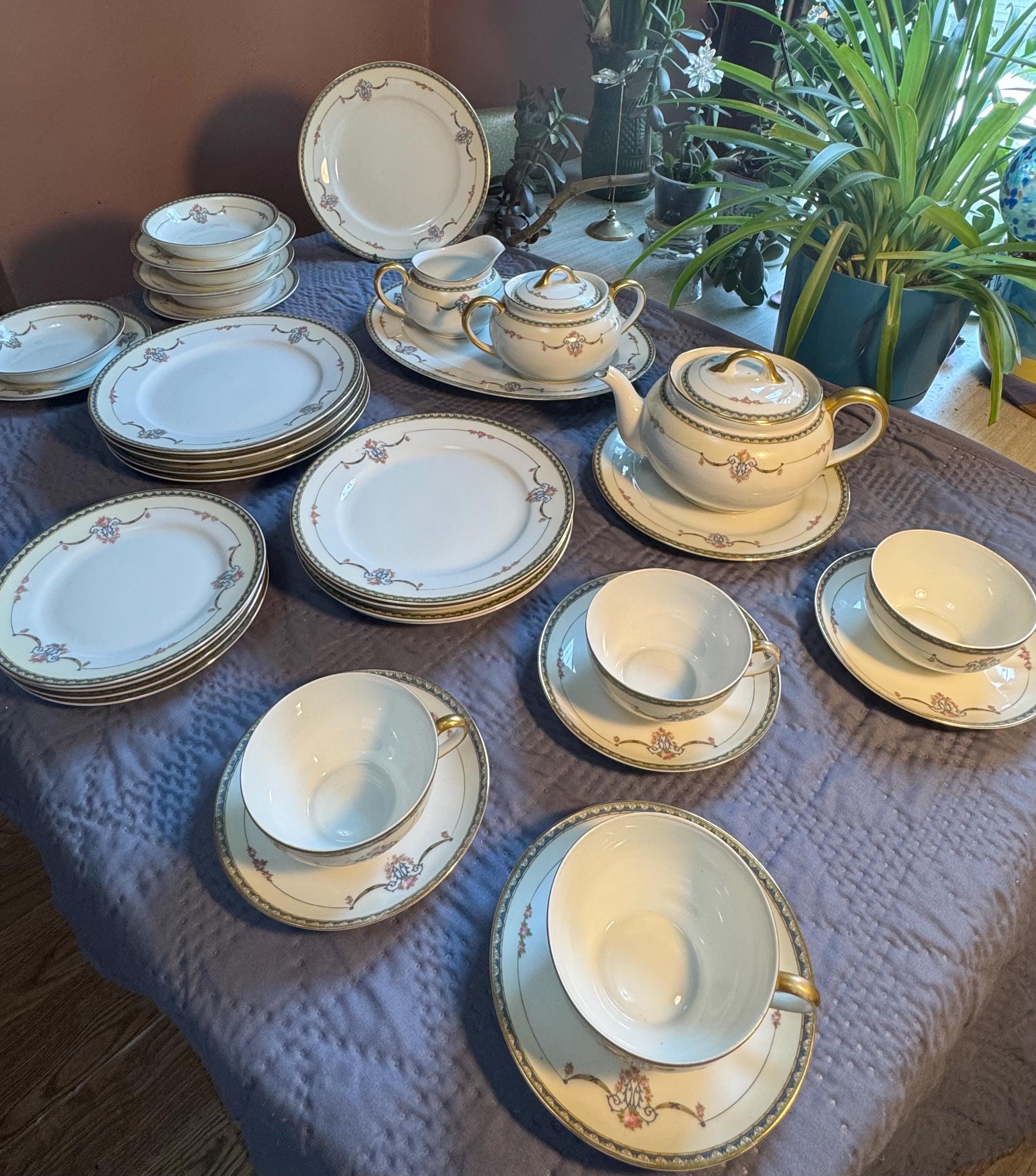 Identify Noritake China Pattern Noritake China Platinum Rim Floral