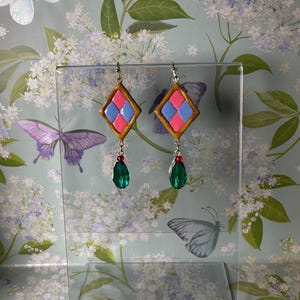 Howls Moving Castle Dangle Polymer Clay Earrings