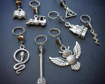 Accio Stitch Markers! Super Set of 8 Harry Potter Inspired Stitch Markers